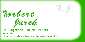 norbert jurek business card